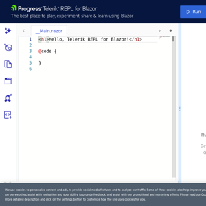 Telerik REPL for Blazor - The best place to play, experiment, share & learn using Blazor.
