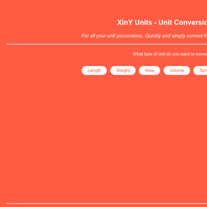 XinY Units - Unit Conversion App