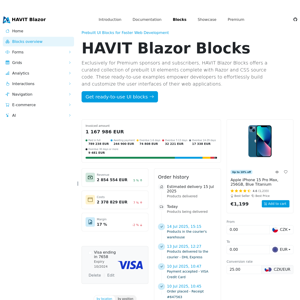 HAVIT Blazor Blocks | Prebuilt UI Blocks for Faster Web Development