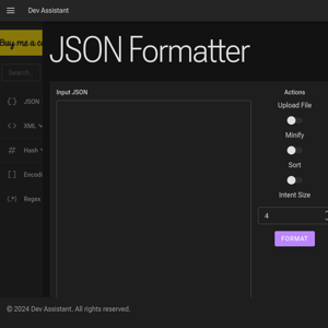 Dev Assistant - Online Code Formatter & Comparer Tools