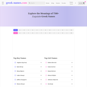 Home - Greek Names