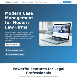 مكتبي - Legal Case Management Software for Morocco