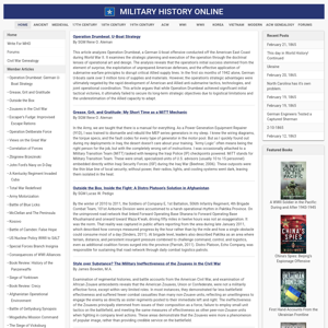 Military History Online - Articles