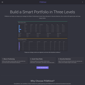 POMVest - Smart Portfolio Builder for Peace of Mind Investing